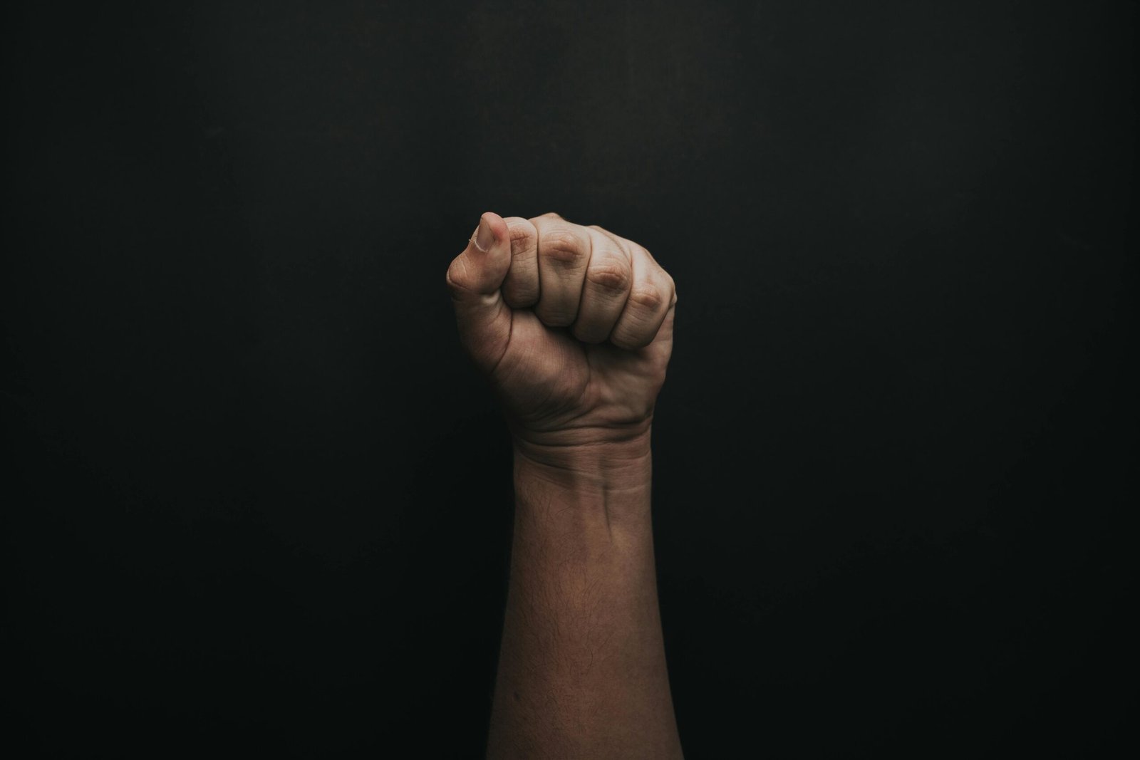 3. Radovan Zogović: Pjesnik prkosa A powerful image of a raised fist against a dark background, symbolizing strength and unity.